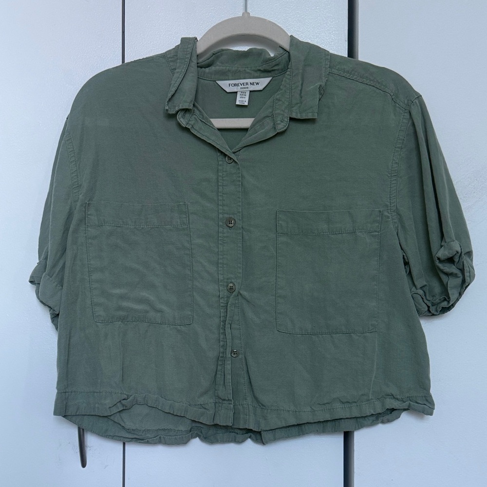 Green Button-Up Shirt
